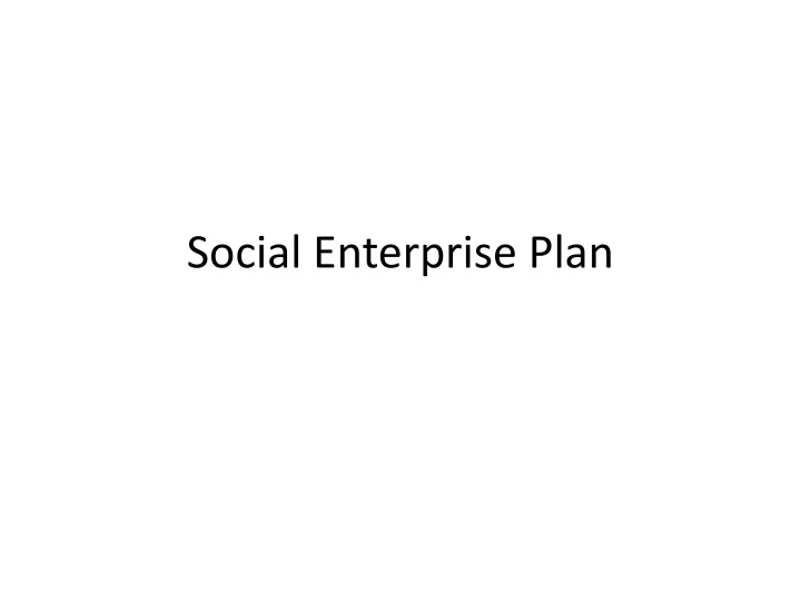 social enterprise plan