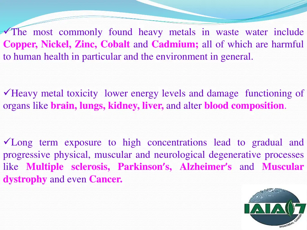 the most commonly found heavy metals in waste