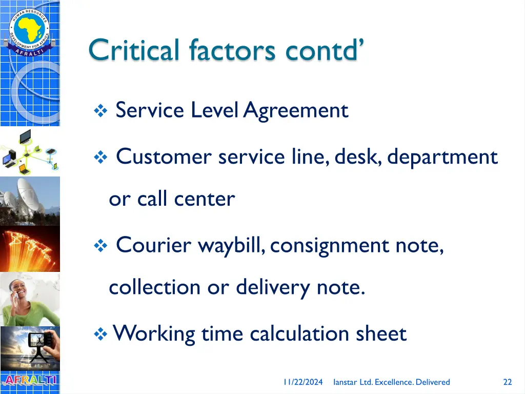 critical factors contd