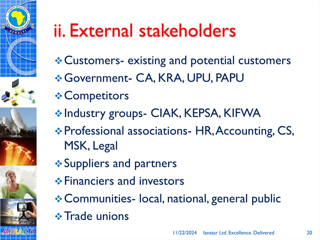 ii external stakeholders