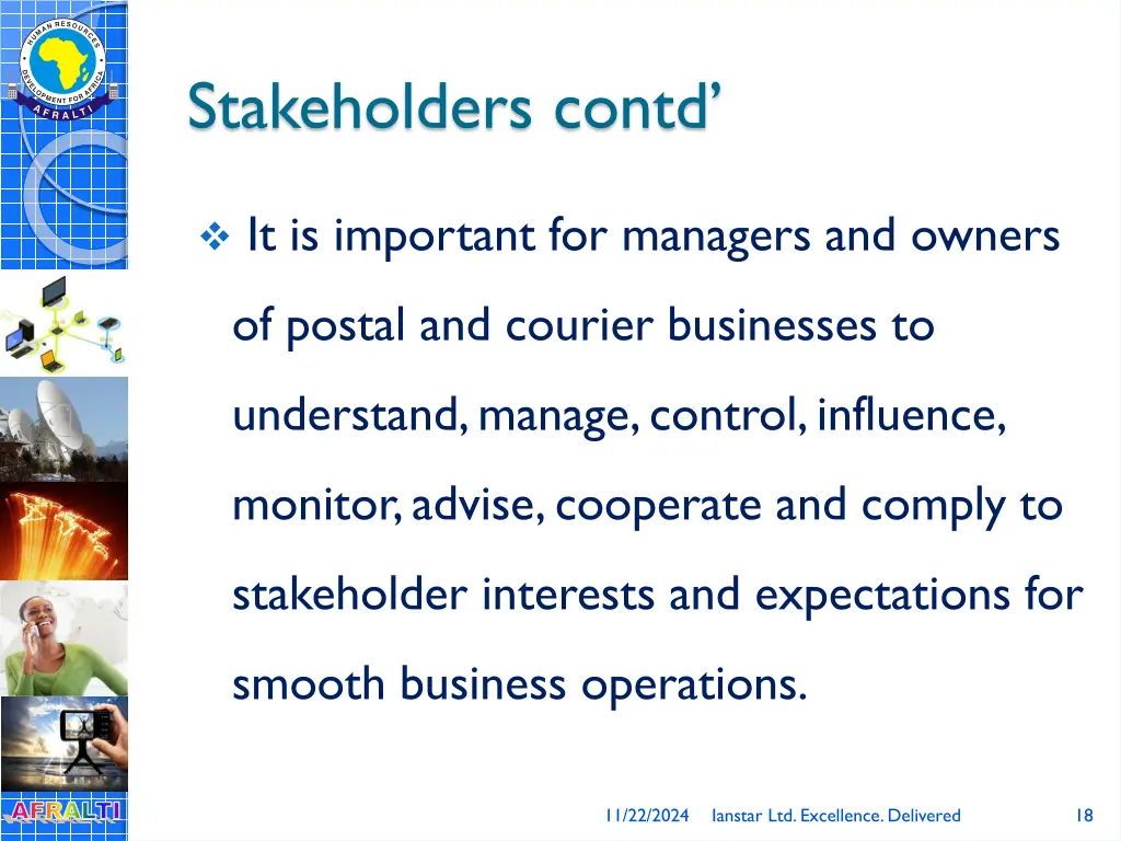 stakeholders contd