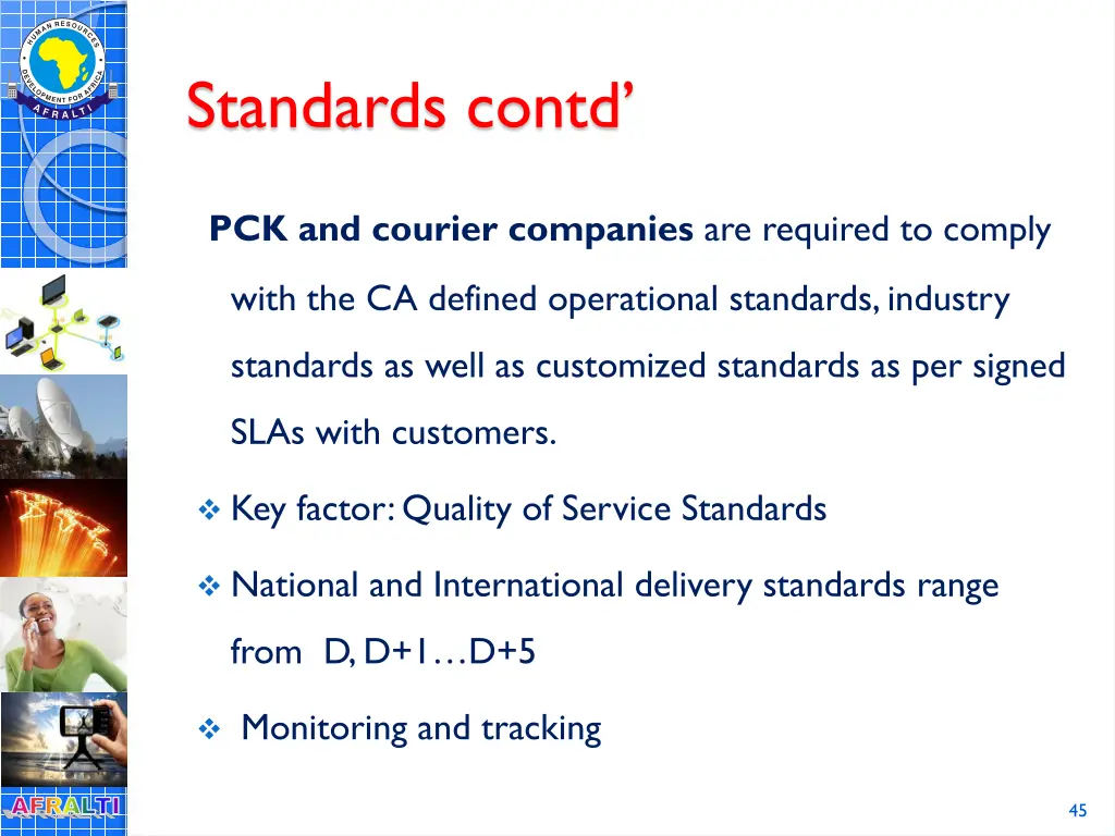 standards contd