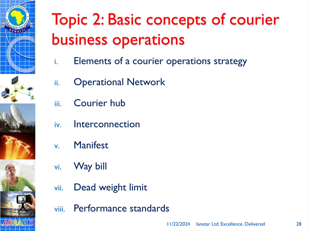 topic 2 basic concepts of courier business