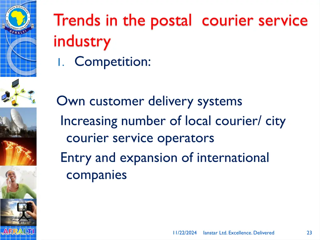 trends in the postal courier service industry