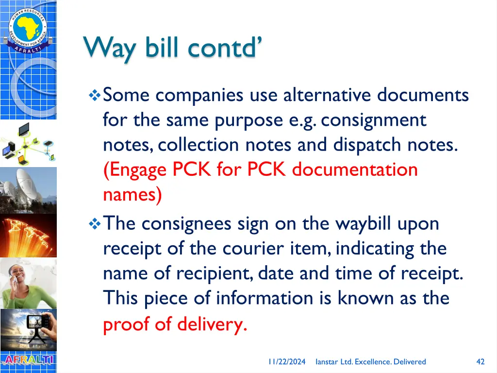 way bill contd