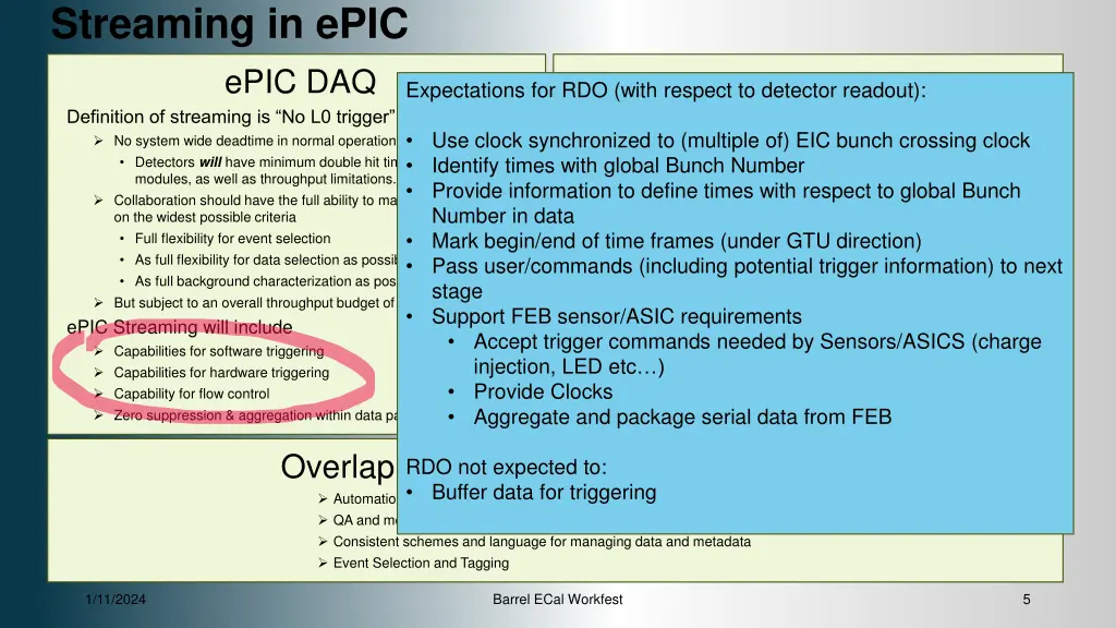 streaming in epic epic daq definition 1