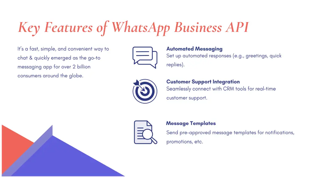 key features of whatsapp business api