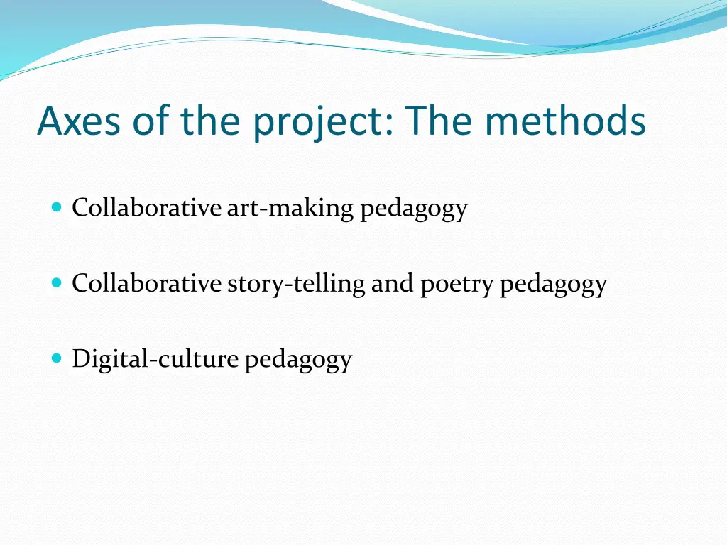 axes of the project the methods