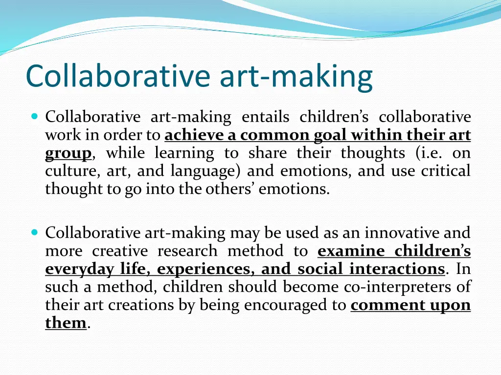 collaborative art making