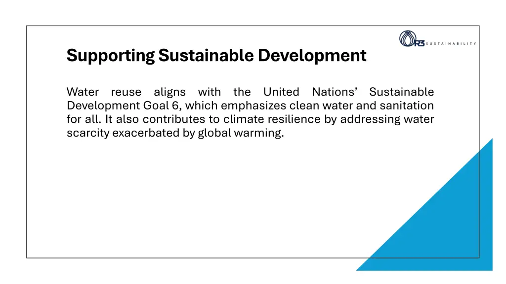 supporting sustainable development