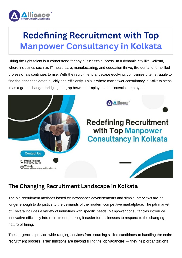 redefining recruitment with top manpower