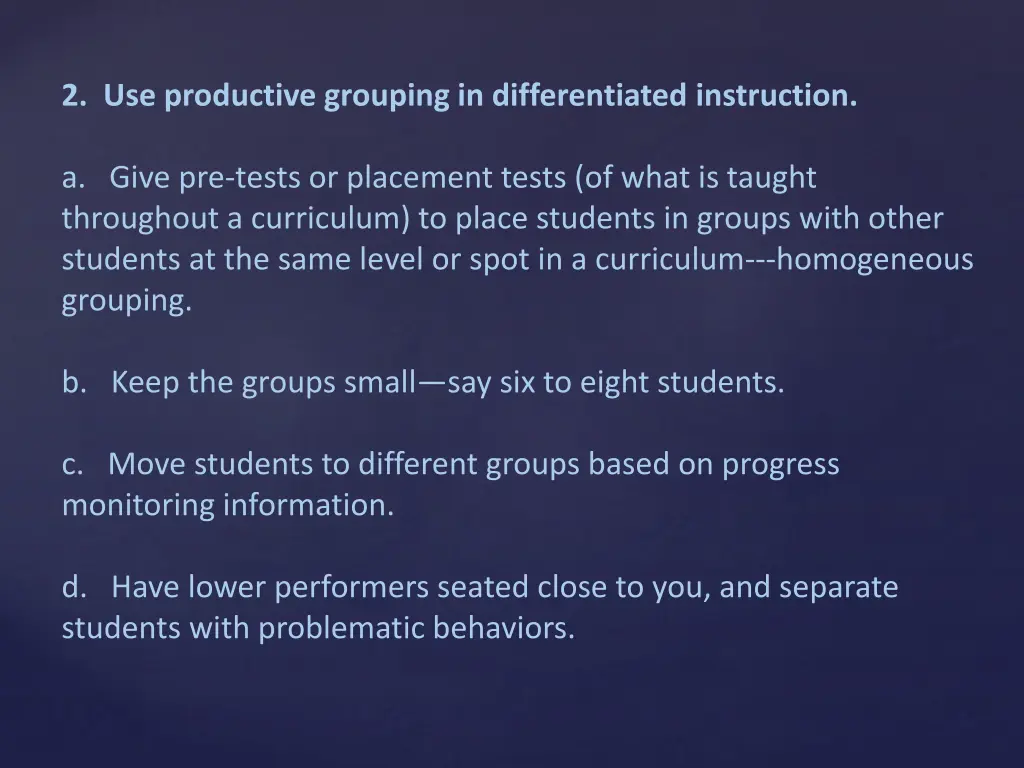 2 use productive grouping in differentiated