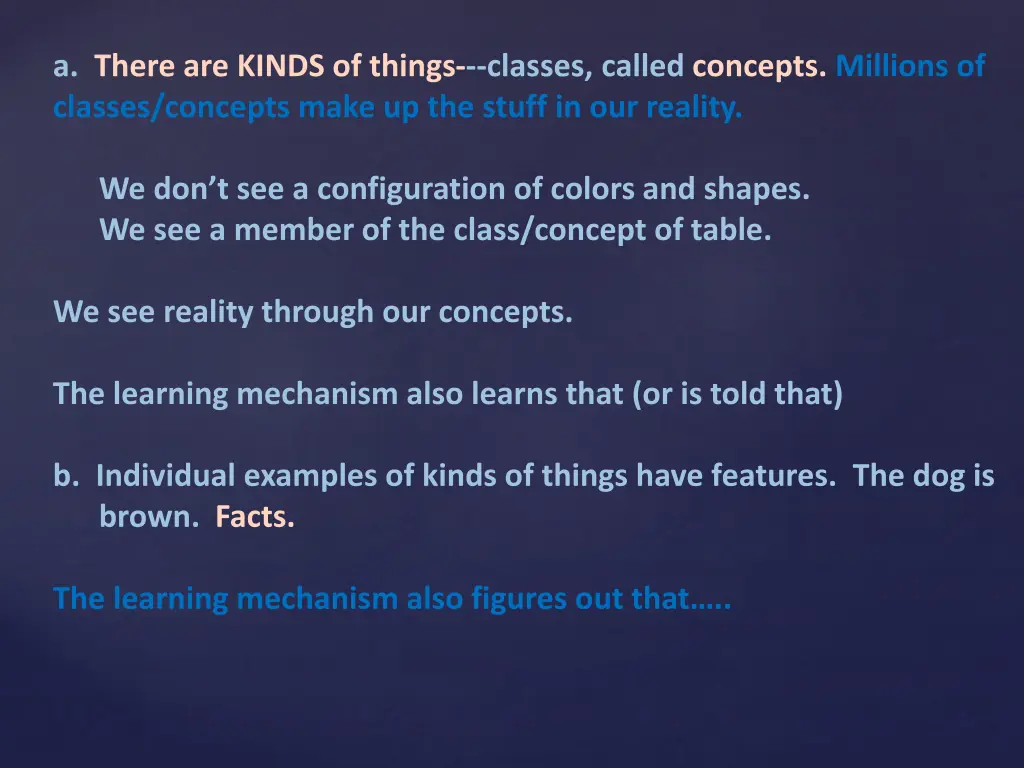 a there are kinds of things classes called