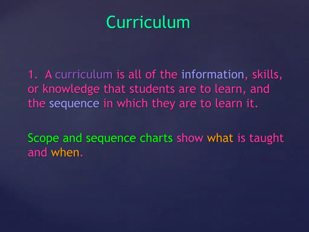 curriculum