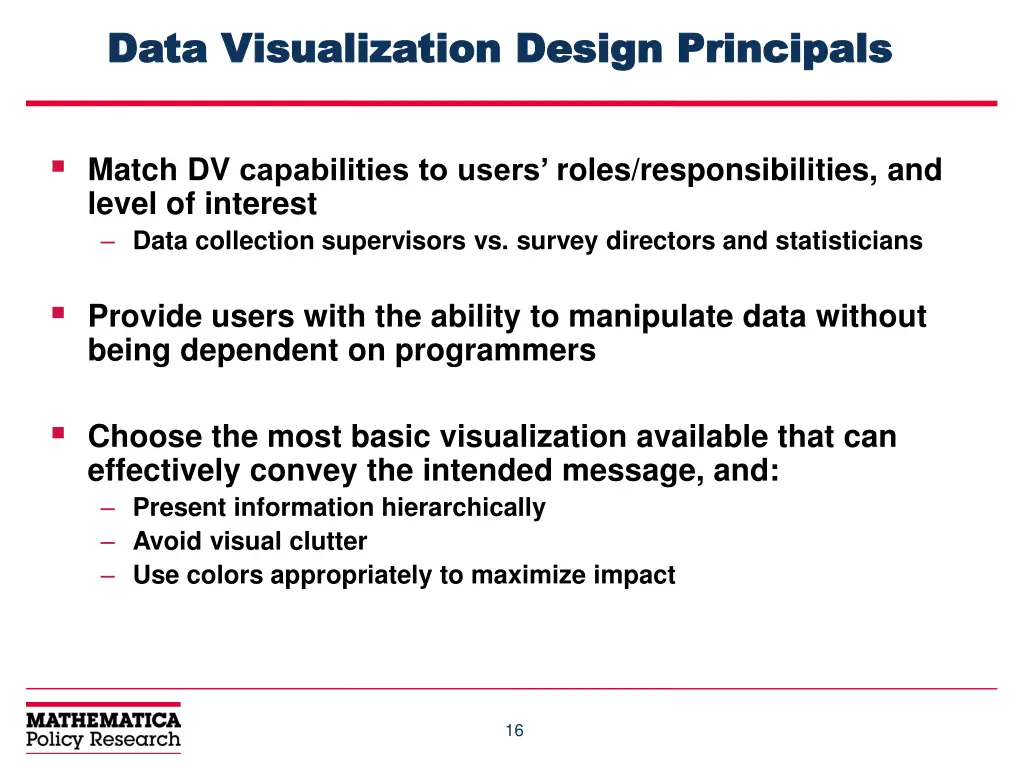 data visualization design principals data