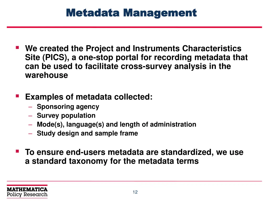 metadata management metadata management