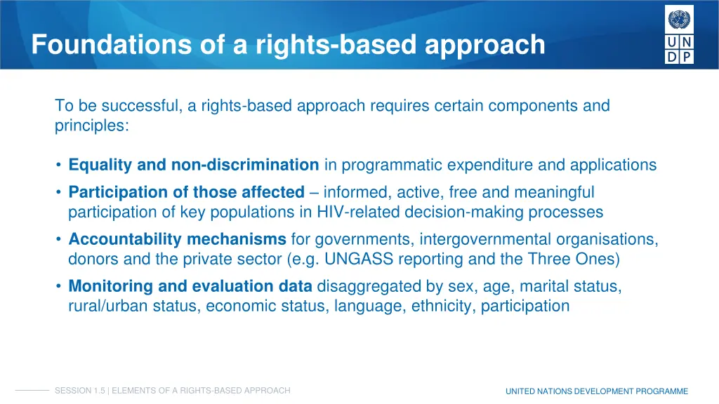 foundations of a rights based approach