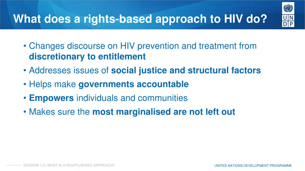 what does a rights based approach to hiv do