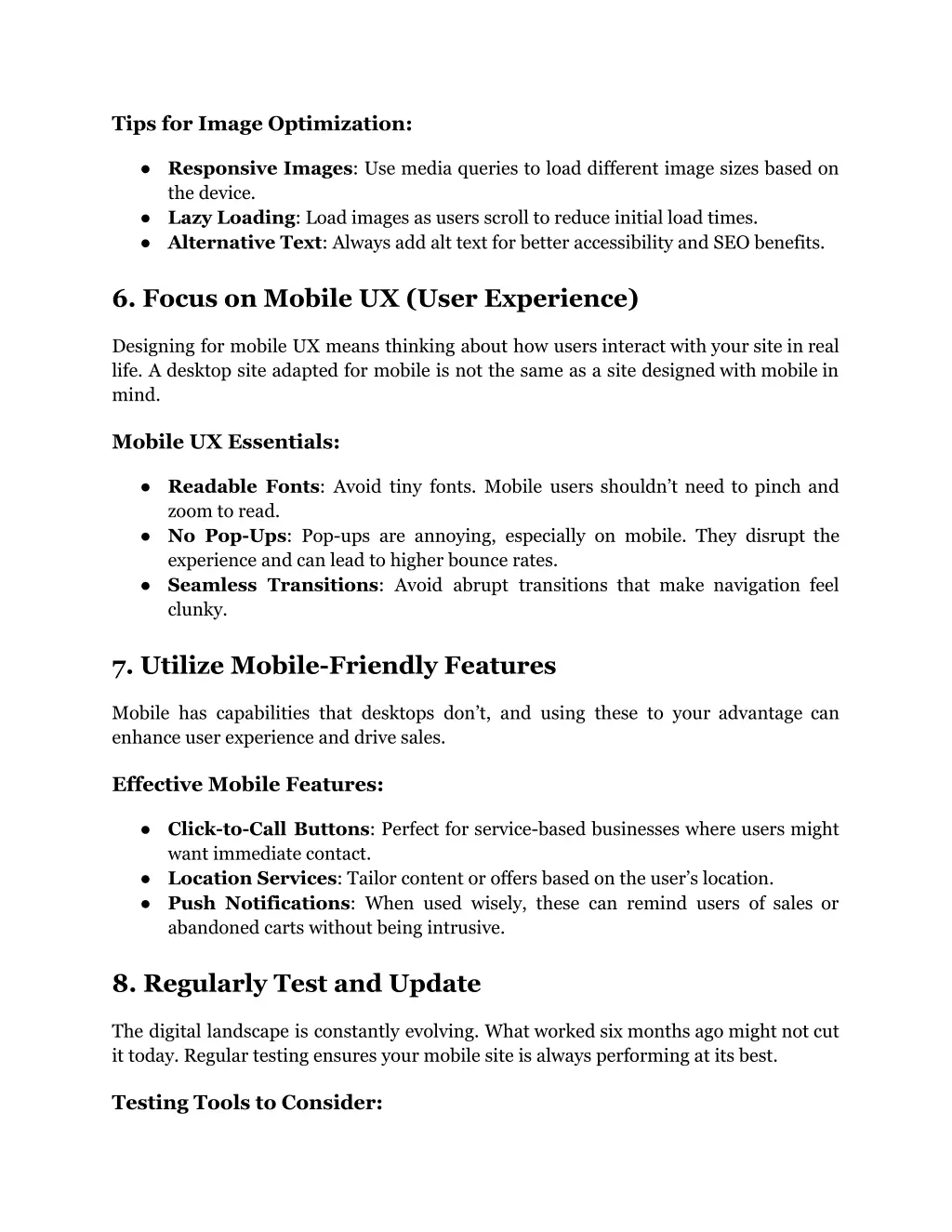 tips for image optimization