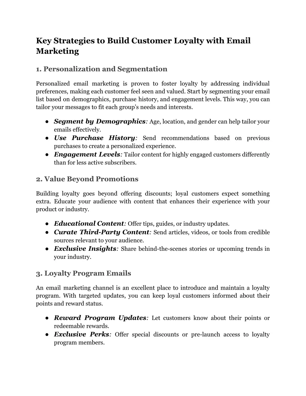key strategies to build customer loyalty with
