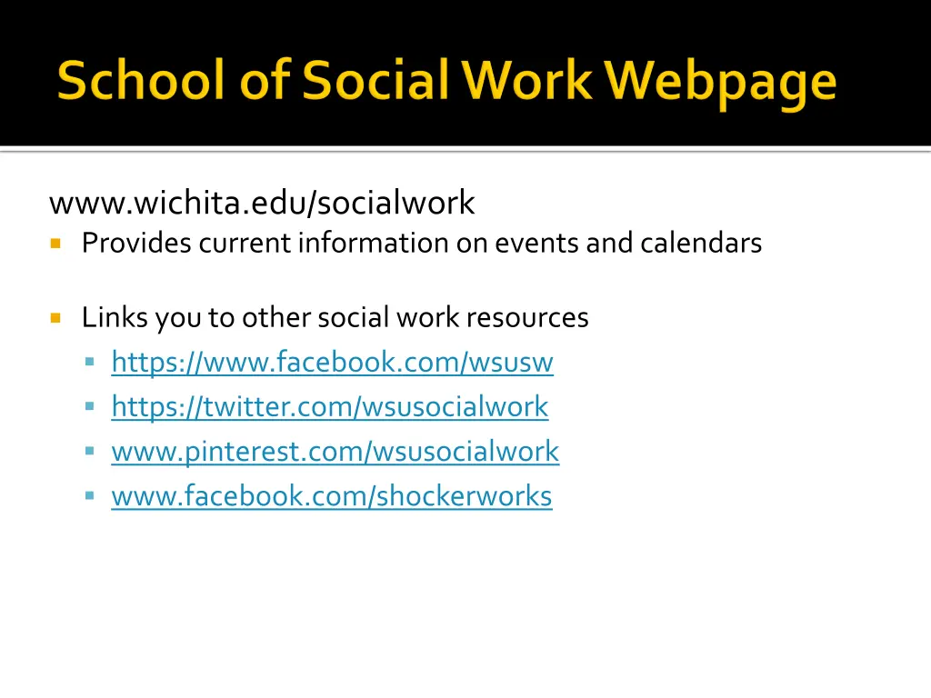 www wichita edu socialwork provides current