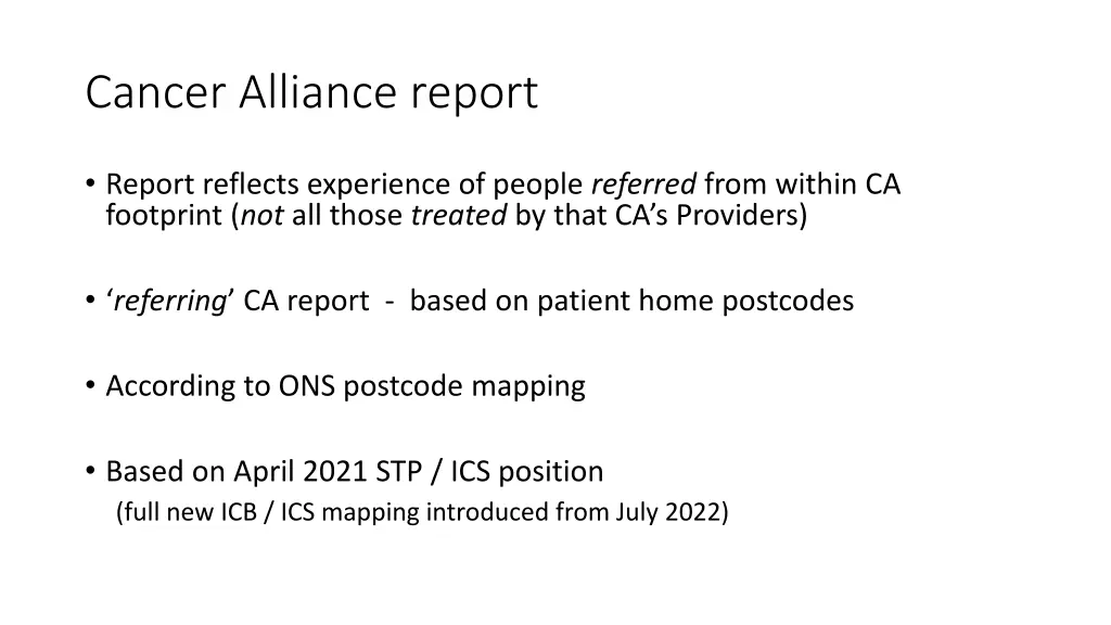 cancer alliance report