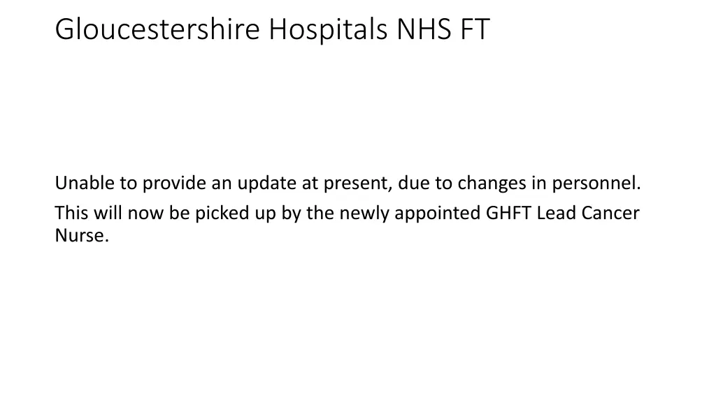 gloucestershire hospitals nhs ft