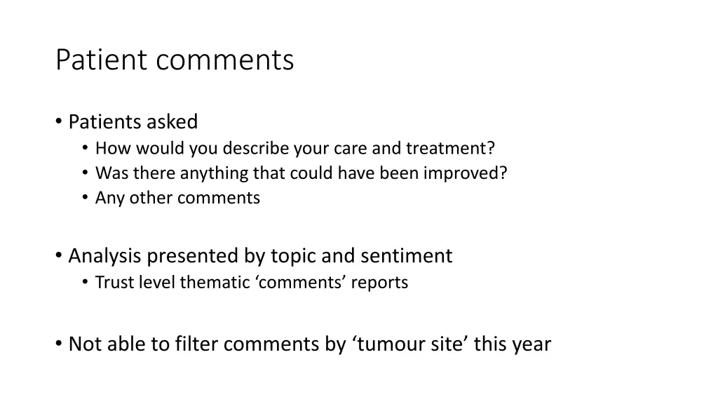 patient comments