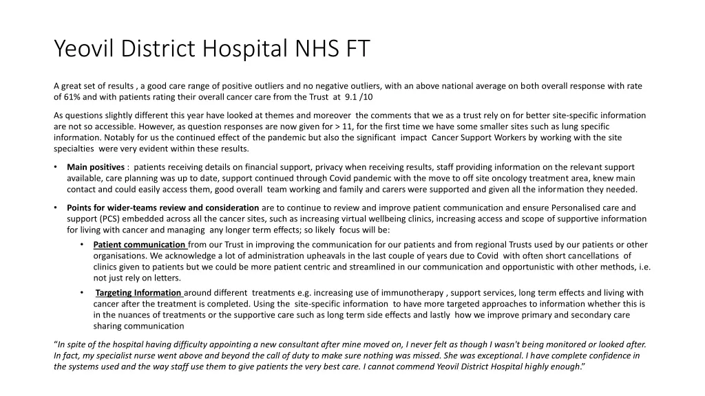 yeovil district hospital nhs ft