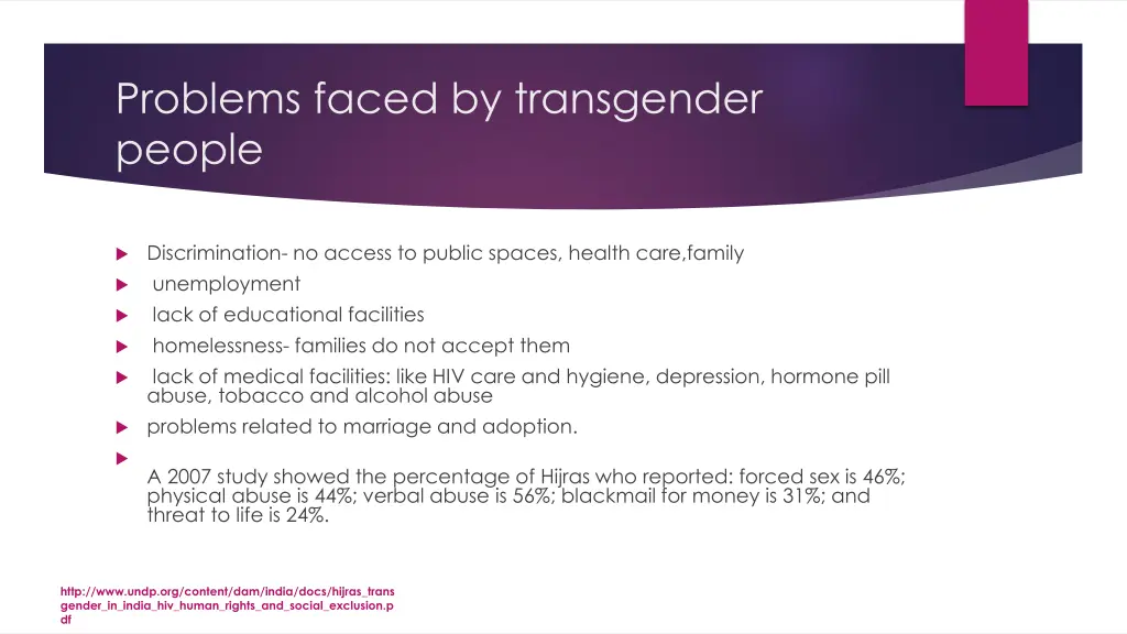 problems faced by transgender people