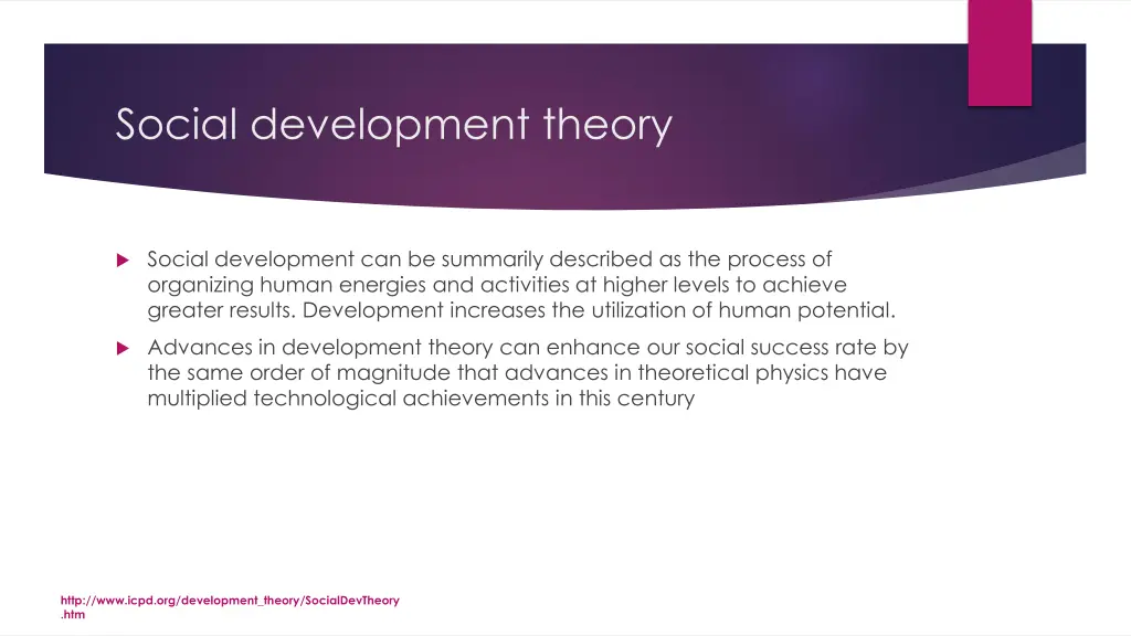 social development theory