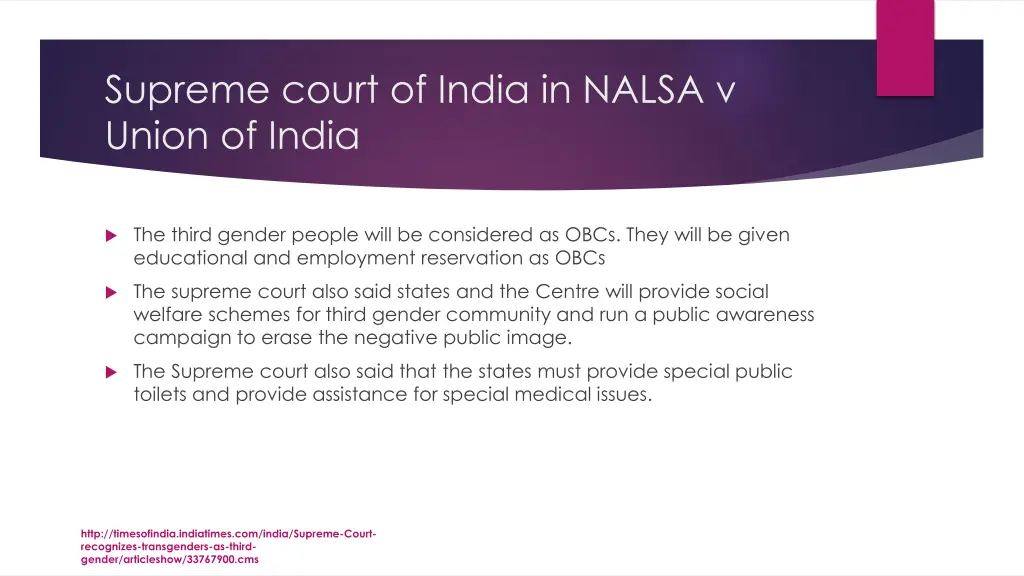 supreme court of india in nalsa v union of india