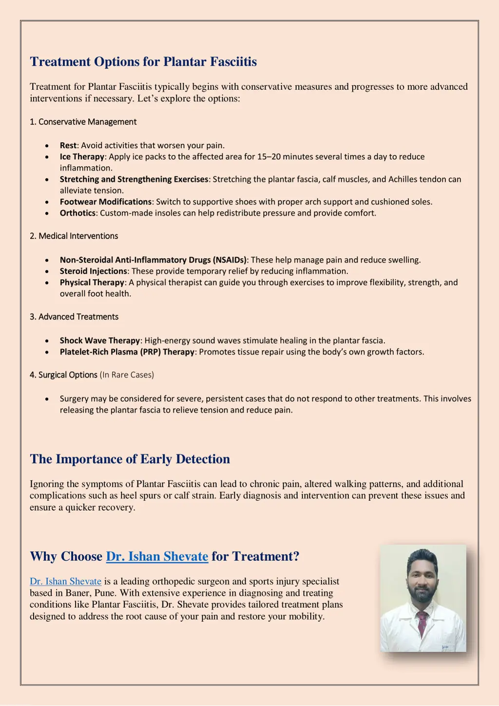 treatment options for plantar fasciitis