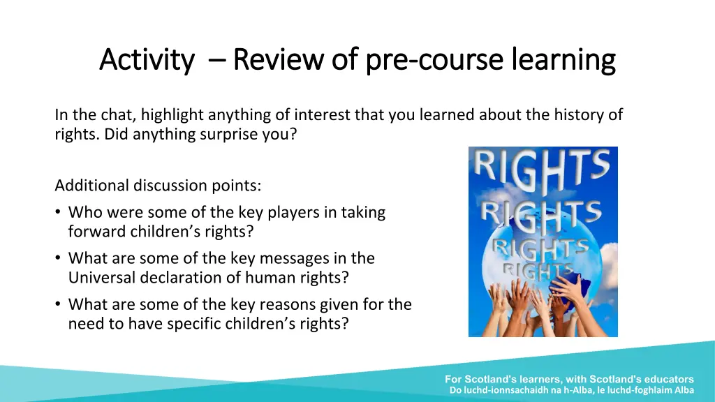 activity activity review of pre review