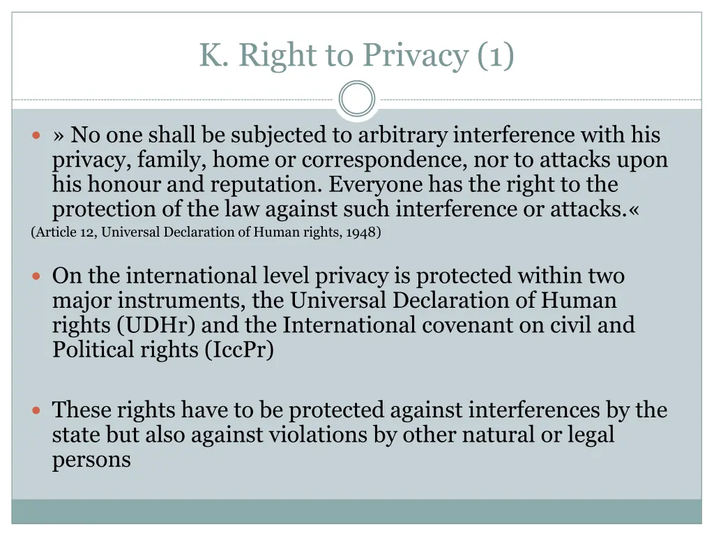 k right to privacy 1