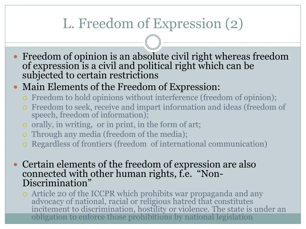 l freedom of expression 2