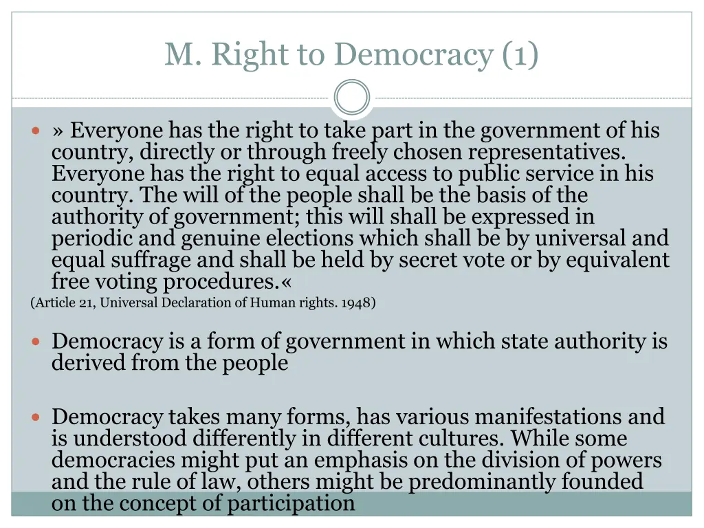 m right to democracy 1