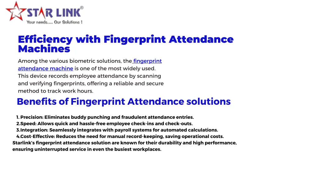 efficiency with fingerprint attendance machines