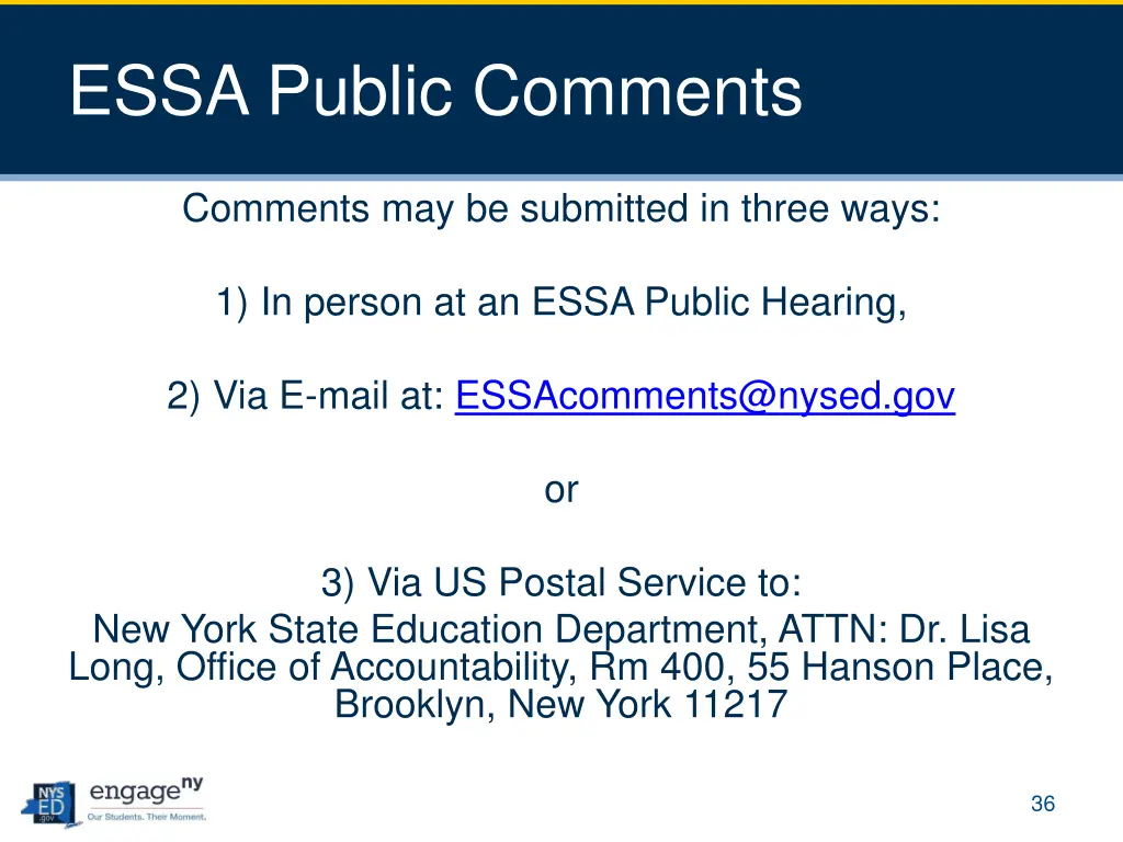 essa public comments