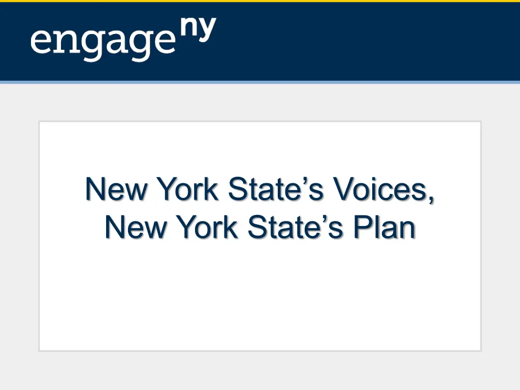 new york state s voices new york state s plan