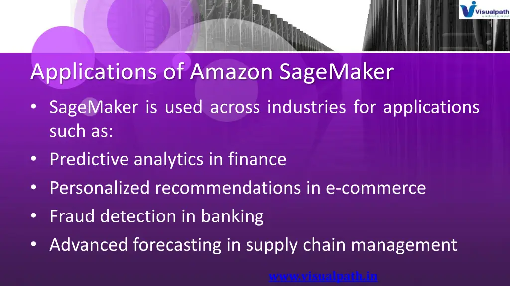 applications of amazon sagemaker sagemaker