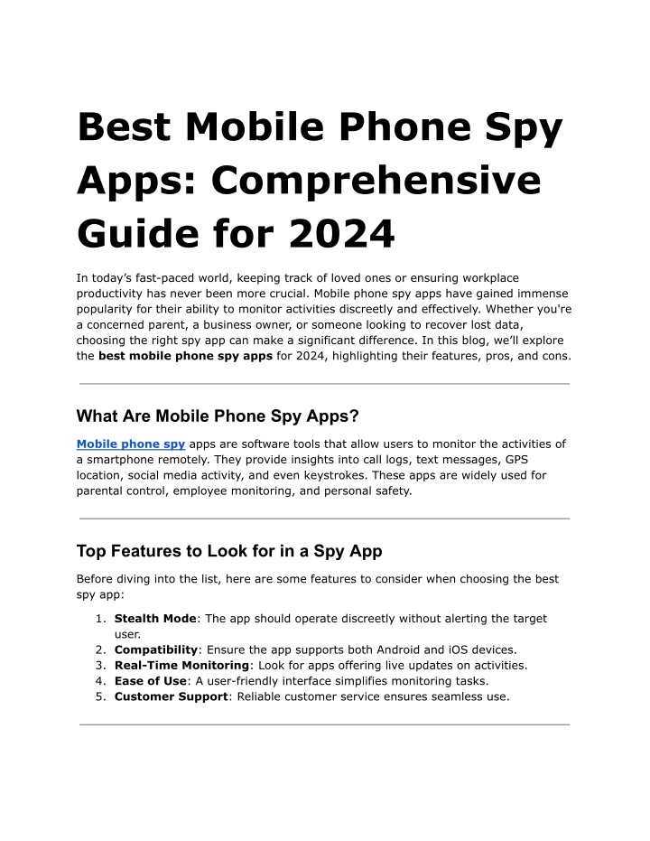 best mobile phone spy apps comprehensive guide