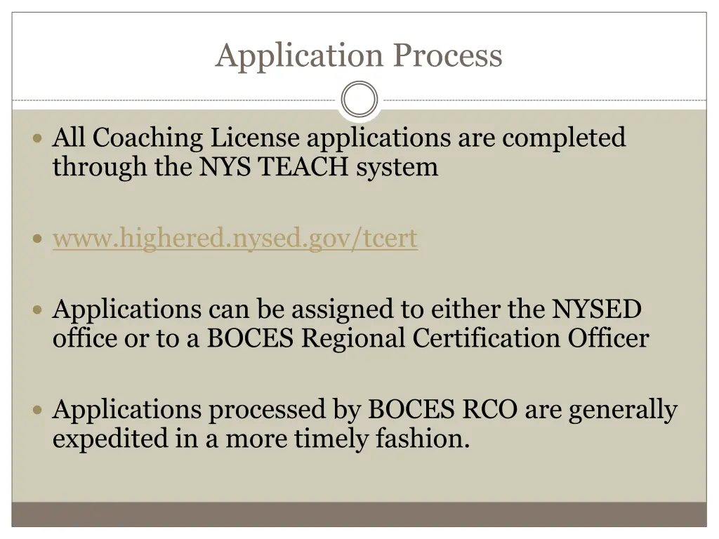 application process