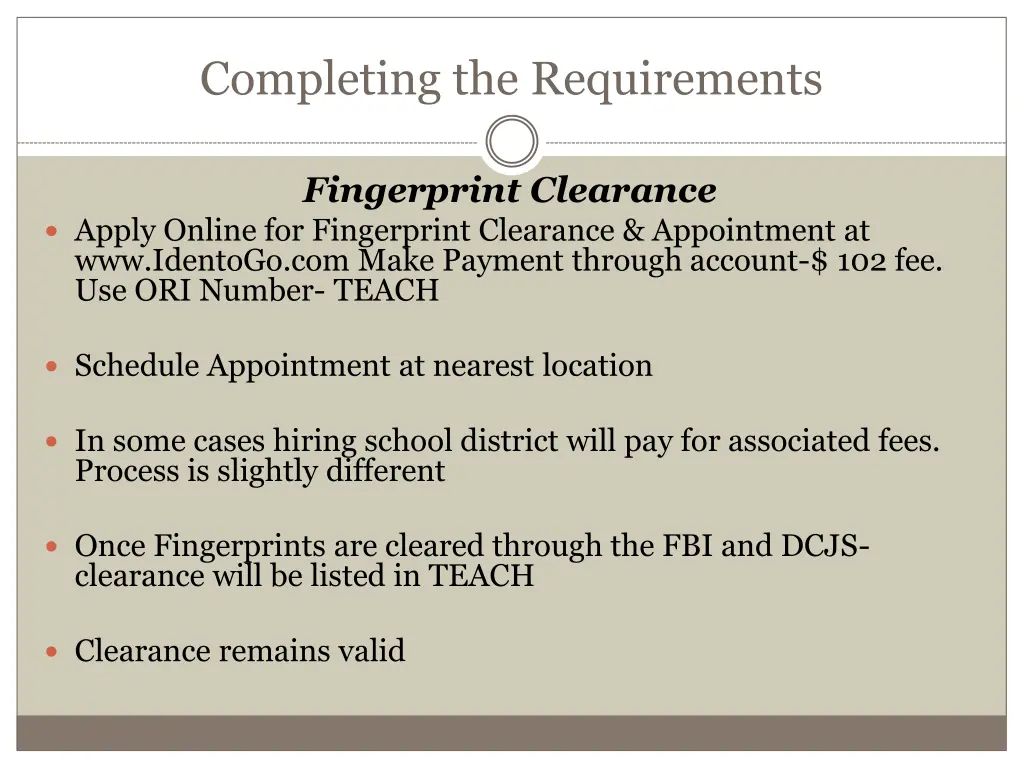 completing the requirements 5