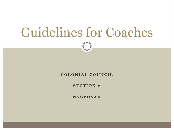 guidelines for coaches