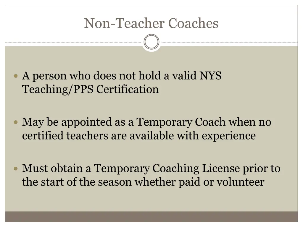 non teacher coaches