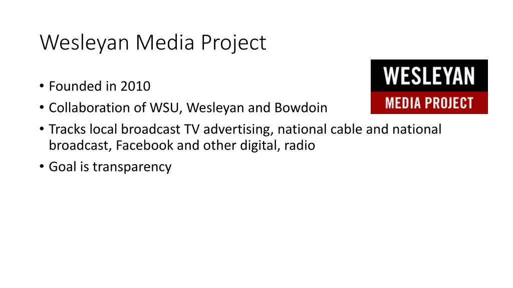 wesleyan media project