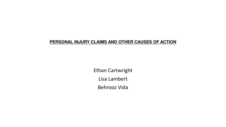 personal injury claims and other causes of action