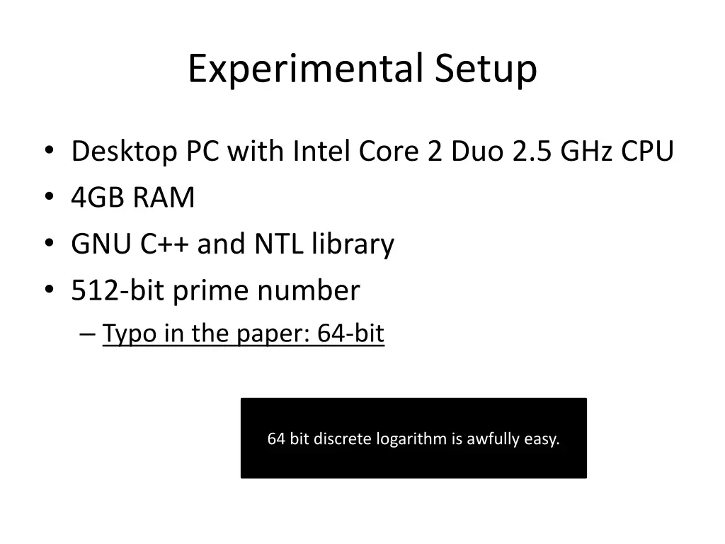 experimental setup