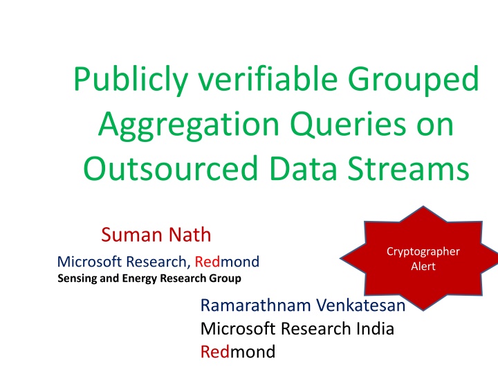 publicly verifiable grouped aggregation queries